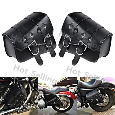 $65.24 • Buy Motorcycle PU Leather Side Saddle Bags For Yamaha V-Star XVS 1100 1300 650 950 