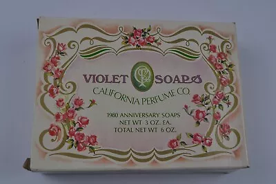 Vintage Avon Violet Soaps California Perfume Company 1980 Gift Soap NEW In Box  • $18