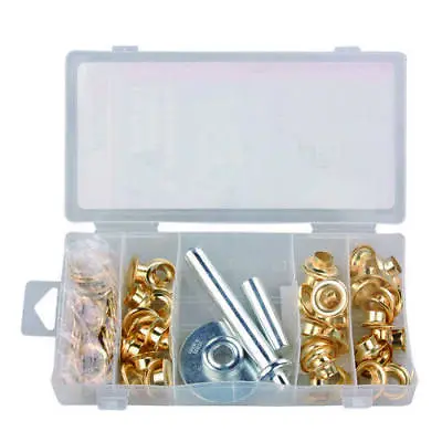 Complete Grommet Installation Kit 103 Piece Set Punches & 1/2  Brass Grommets • $18.48