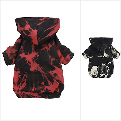 Fitwarm Tie Dye Dog Hoodie Puppy Sweatshirt Pocket Doggie Winter Clothes • $15.99