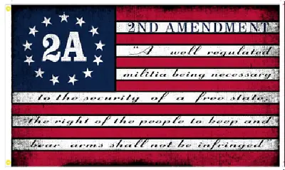 3x5 2nd Amendment 2a A Well Regulated Militia Trump 2024 Flag Banner 100d R2 • $12.88