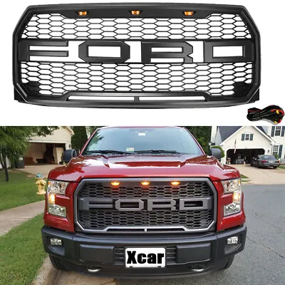 For 2015 2016 2017 Ford F150 F-150 Grill  Raptor Style Front Bumper Grille Black • $104.99