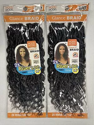 Lot Of 2 Model Model Glance Braid River Loc 14” Color TGREY Beautiful • $12