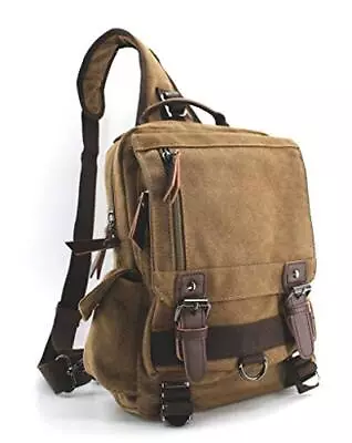 JIAO MIAO Canvas Shoulder Backpack Travel Rucksack Sling Bag Cross Body Messe... • $39.12