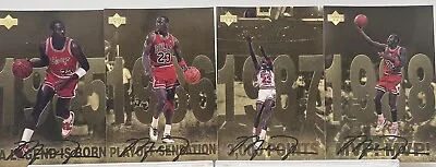 Michael Jordan Vintage Gold NBA Dreams Gatorade Upper Deck Cards 1-4 1985 - 1988 • $16.75