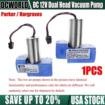 DC12V Dual Head Miniature Diaphragm Pump PWM Speed Control High Flow Vacuum Pump • $19.99