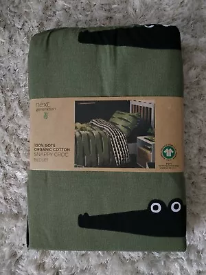 £19 • Buy Next Boys Girls  Snappy Croc 100%GOTS Organic Cotton Single BedSet Bedding- BNIP