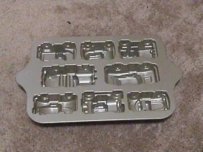 1 EA. NordicWare CAR Cake Pan 3D Auto TREAT Metal 8 Mold DESSERT Truck Jeep Cars • £8.48