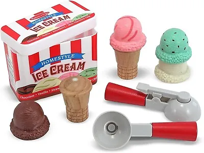 Melissa & Doug Scoop & Stack Ice Cream Cone Playset | Pretend Play Food | 14087 • £24.99