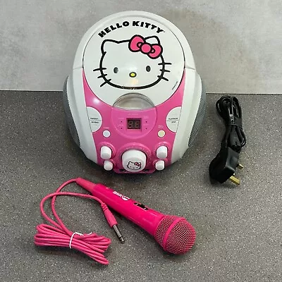 £64.95 • Buy Sanrio Hello Kitty CD Player Karaoke CDG Machine Boombox + Microphone, Portable