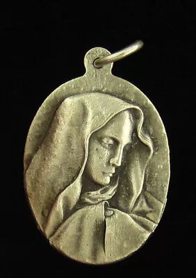 Vintage Mary Mother Of Sorrow Medal Religious Holy Catholic • $11.99