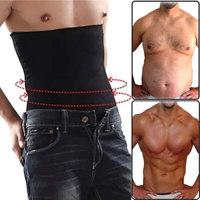 Men Fat Burner Sauna Tummy Control Belt Body Shaper Girdle Belly Waist Trainer • $14.79