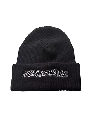 UA FA F*cking Awesome Embroidered Logo Black Beanie Knit Cap Hat Skateboard NWOT • $14.99