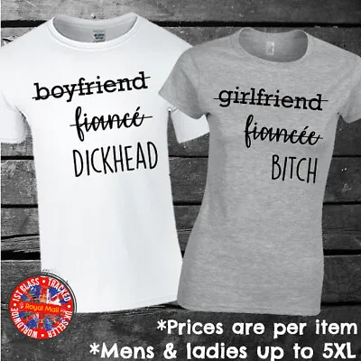 Matching Funny Couples T-shirt Men Ladies Wedding Valentines Set *PRICE PER ITEM • £9.99