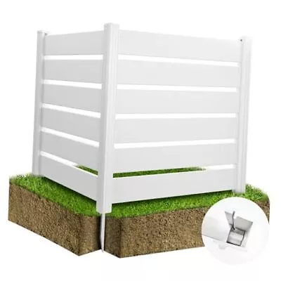 45  W X 45  H Privacy Fence Panels With Metal Stakes For Air Louvered • $146.30
