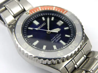 Mens Seiko 5M62-0A10 Ghost Pepsi Kinetic Divers Watch - 100m • £249.95