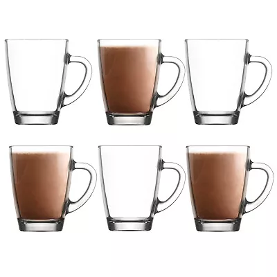 £10.99 • Buy 6x Latte Glasses Glass Coffee Mugs Tea Cup Clear Hot Chocolate Drink Set 300ml