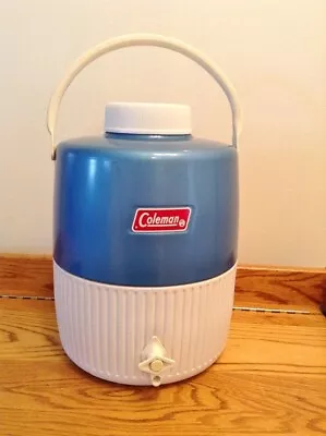 Vintage 1976 Coleman 2 Gallon Snow-Lite Jug W/ Spout Blue W/Lid & Cup ~ Clean • $19.99