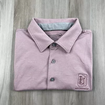Vineyard Vines Jim Nantz Polo Golf Shirt TPC Antonio Striped Mens Size M Medium • $24.95