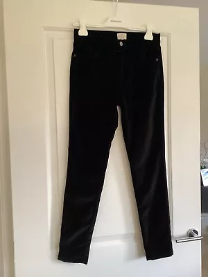 French Connection Black Velvet Skinny Jeans Size 10 - Ex Condition  • £9.99