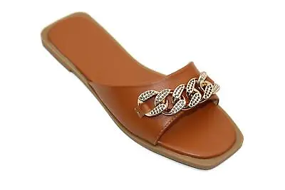 Womens Flat Sliders Slippers Ladies Slip On Summer Beach Casual Mules Sandals • £10.99