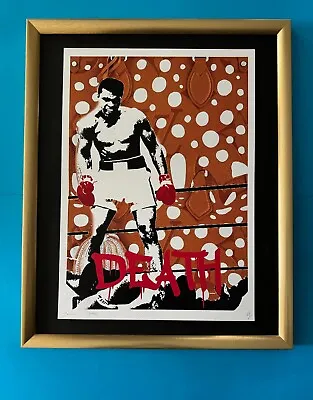 DEATH NYC Hand Signed LARGE Print Framed 16x20in MUHAMMAD ALI BOXING LV POPART @ • $295