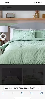 Habitat Reset Seersucker Green Bedding Set - King • £20