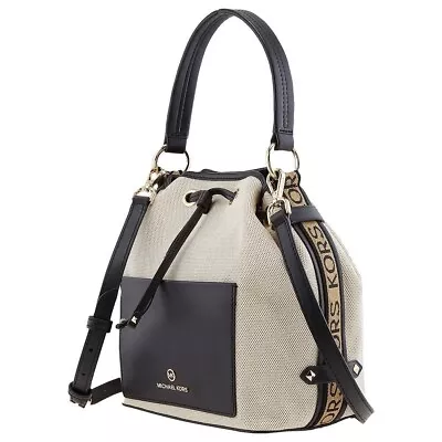 Michael Kors Maeve Canvas Bucket Bag With Adjustable Shoulder Strap BN • $200