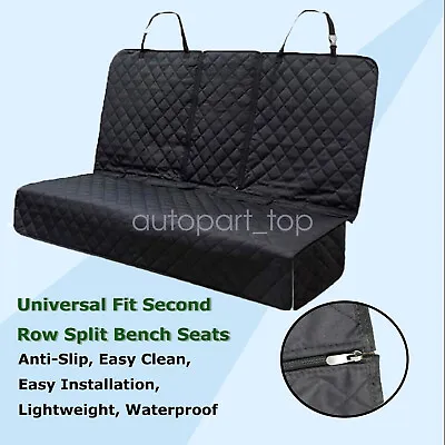 Seat Cover Rear Back Car Pet Dog Travel Waterproof Bench Protector Luxury -Black • $23.99