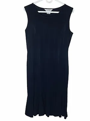 Exclusively Misook Womens Medium  Black Pleat Dress Midi • $51.19