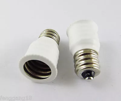 10 White US E12 To E14 Candelabra Base Socket LED Light Bulb Lamp Adapter Holder • $7.49