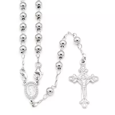 Sterling Silver Rosary Necklace Madonna • $84.99