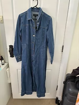 Witchery Denim Maxi Dress Mid Blue Wash Size 12 BNWT • $100