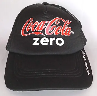 Coca Cola Zero Real Taste. Zero Sugar Black Cap Collectable Merch Hat. • $15.95