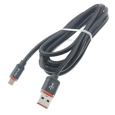 MICRO USB CABLE FAST CHARGER POWER CORD WIRE 6FT LONG PU LEATHER For CELL PHONES • $10.29