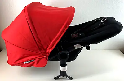 $339.95 • Buy Bugaboo Donkey Duo Extension Set Seat Covers & Red Fabric Sun Canopy 03T-0443904