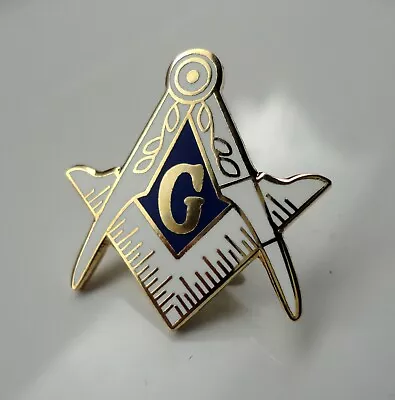 Freemason Masonic Lapel Pin Badge G Geometry Square Compass • £4.99