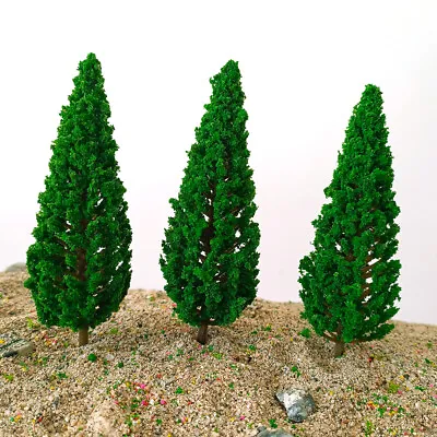 10pcs 15cm Miniature Model Pine Tree Landscape Garden Park Train Railway Scenery • $12.39