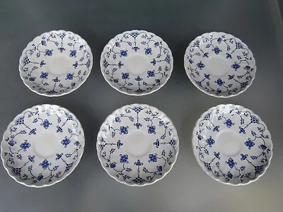 6 Myott Finlandia Sauces Fine Staffordshire Ware England 1982 Vintage Blue White • $12