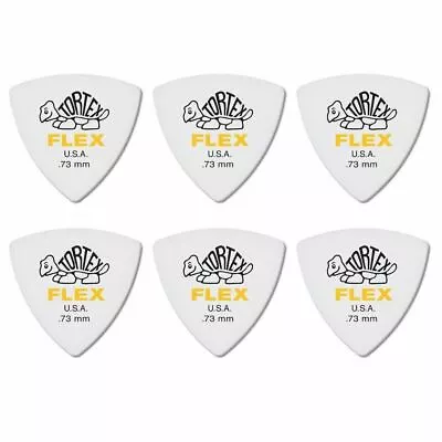 6 X Jim Dunlop Tortex Triangle FLEX 0.73MM Gauge Guitar Picks 456R • $5.44