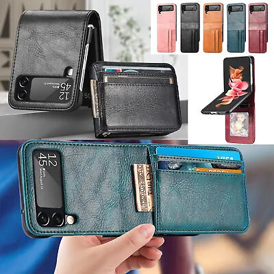 $17.93 • Buy Wallet Card Leather Case For Samsung Galaxy Z Flip 4 3 2 Shockproof Phone Cover