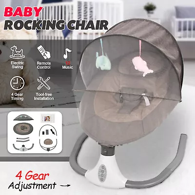 Baby Swing Electric Battery Cradle Rocker Infant Bed Auto Bouncer Seat W/Music • $102.99