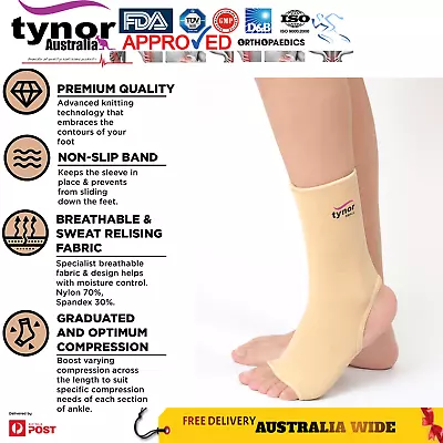 Tynor® Ankle Compression Sleeve Bandage Muay Thai Kick Boxing Ankle Supports MMA • $9.62