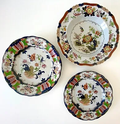 Antique English Hicks Meigh & Jhonson Real Stone China Suitr Of Three Circa 1830 • $120