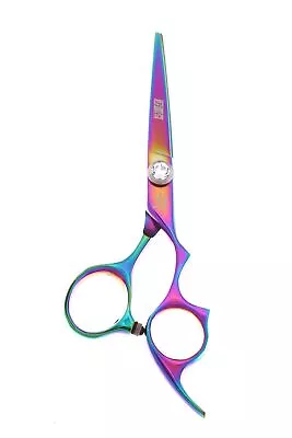 Japanese Stainless Steel Scissors Rainbow Titainium Offset Ergonomic Handle ... • $83.44