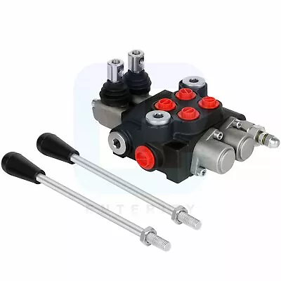 2 Spool 21GPM Hydraulic Control Valve Acting Cylinder Tractor Loader W/ Joystick • $58.99