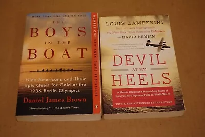 Lot Of 2 World War II History Pb Books : Boys In The Boat + Devil At My Heels • $9.99