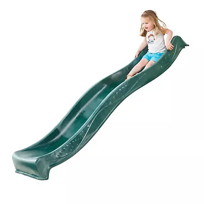 £99.99 • Buy 2.2m Children's Slide Green Wavy Water Slide 8ft With Garden Hose Nozzle