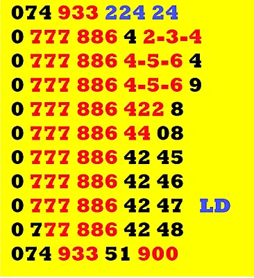 £4.99 • Buy Premium 777 UK GOLD VIP BUSINESS EASY MOBILE P NUMBER SIM Card 888 NICE Vodafone