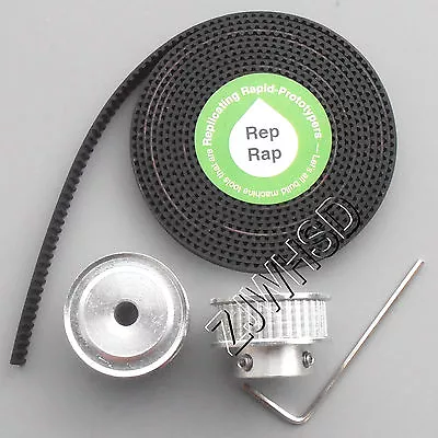 RepRap 2x GT2 36T 5mm Bore Pulleys & 2M Timing Belt Set For 3D Printer MendelMax • $12.80